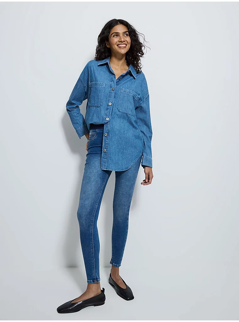 Mid Wash Rosa High Waisted Skinny Jeggings